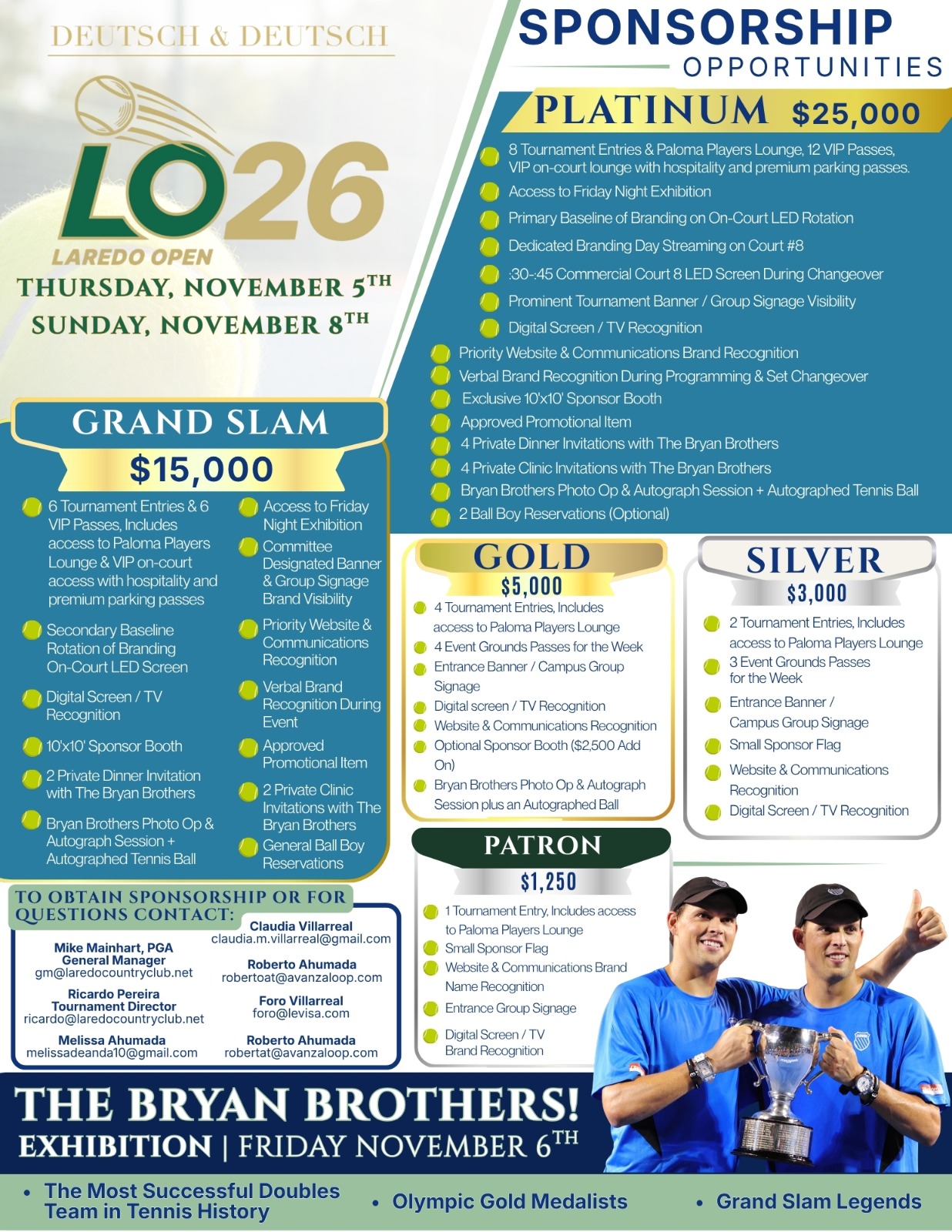 Laredo Open Sponsorships